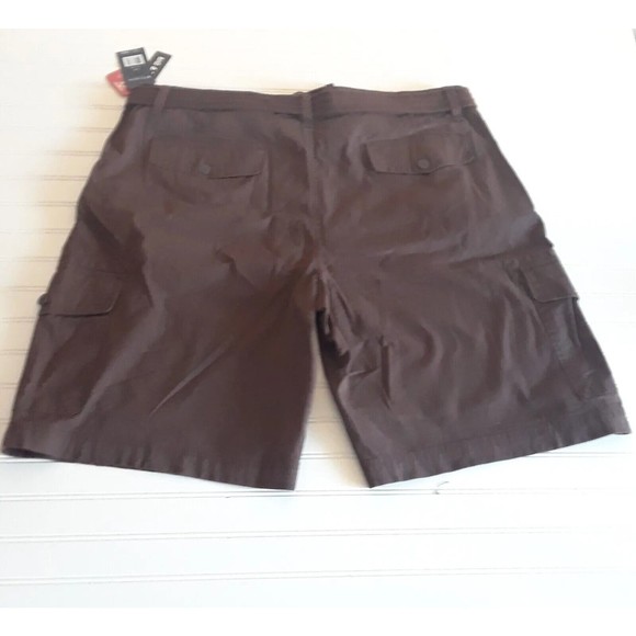 NWT RocaWear Mens Brown Cargo Shorts-Belted-Size 48B-98% Cotton 2% Spandex - Picture 2 of 11